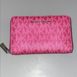 Michael Kors Vibrant Pink Logo Wallet